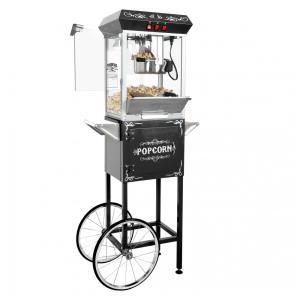 Carrinho de Pipoca Retrô com Panela de 226g e Produz até 10,8 kg de Pipoca, 110V 850W, Great Northern Popcorn, Preto