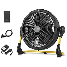 Ventilador de Piso, Bateria, Recarregável ao Ar Livre, Função Nebulização,40cm, 110v, GEEK AIRE, Preto