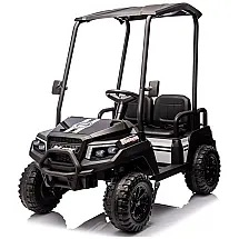 Carrinho Elétrico Infantil 4x4 24V Sopbost, 4 Lugares, Controle Remoto, Suspensão EVA, 4 Motores, MP3 Bluetooth, Preto