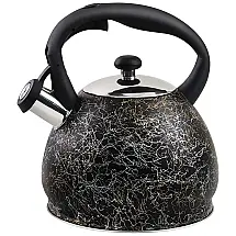 Chaleira 3L com Apito e Cabo ergonômico, Aço Inoxidável, SHANGZHER, Dourado