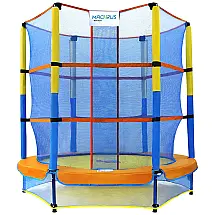 Upper Bounce Cama Elastica Infantil com Diâmetro e Rede de Proteção para até 100 kg, Rosa