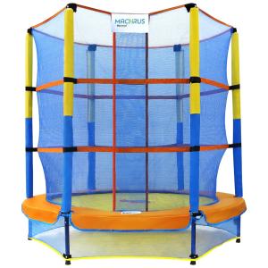 Upper Bounce Cama Elastica Infantil com Diâmetro e Rede de Proteção para até 100 kg, Rosa