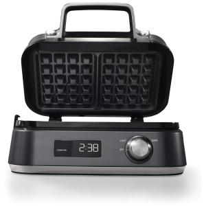 Máquina de waffles Intellicrisp, aço inoxidável escuro, CALPHALON CKCLWF1, Preto