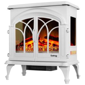 Lareira Elétrica e Flame USA EF BLT15W com Chamas 3D Ajustável, 110V, Branco