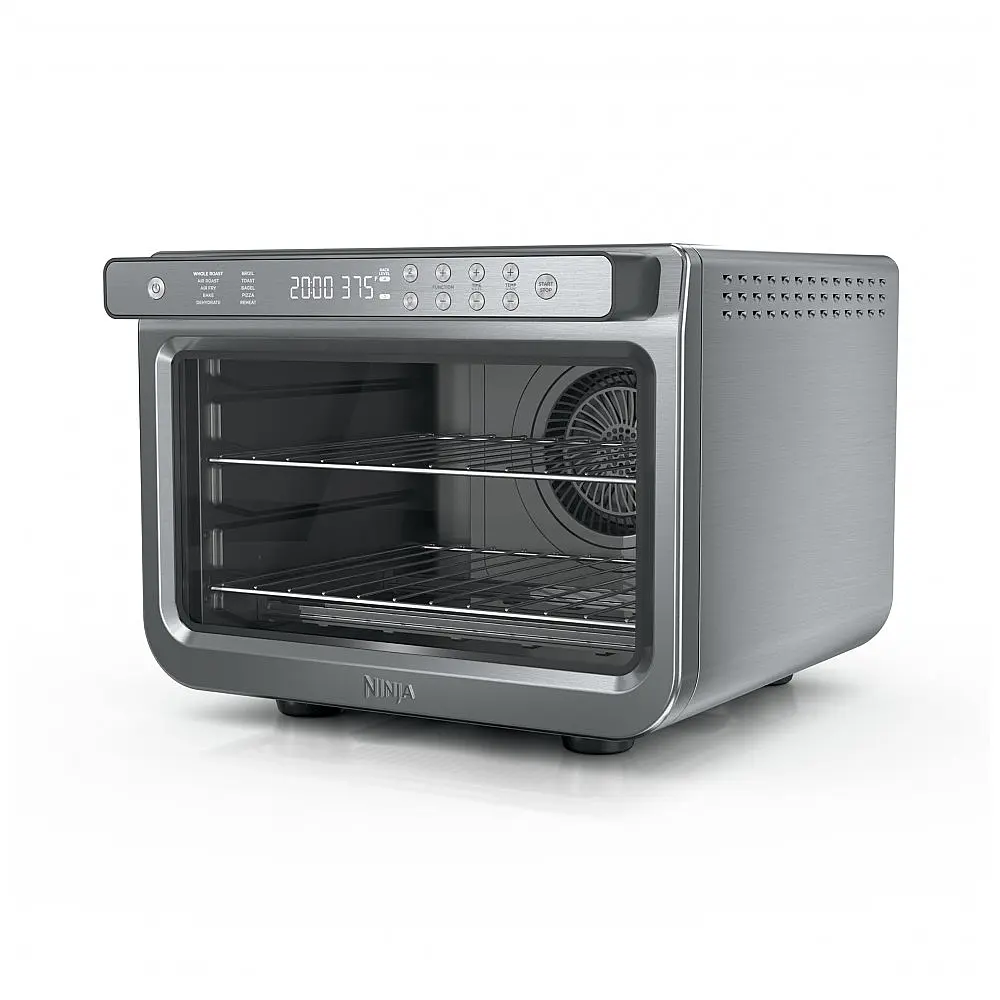 Forno Elétrico de Bancada Digital 10 em 1 com Função Air Fryer, Aço Inoxidável, 110V 1800W, Ninja Prestige Smart XL DT501