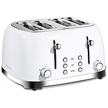 Torradeira 4 Fatias 6 Níveis de Tostagem 1650W, Branca, 110v, REDMOND ST033, Branco