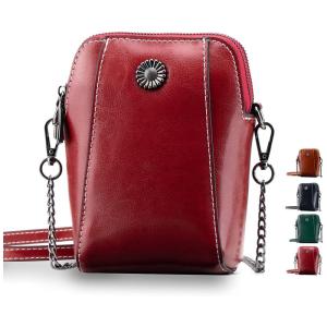 TRODANCE Bolsa Feminina de Ombro em Couro , Vermelha