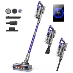 Aspirador de Pó sem Fio com Tela OLED, 8 Modos até 55 Min de Ação, 110V, HONITURE S14, Roxo