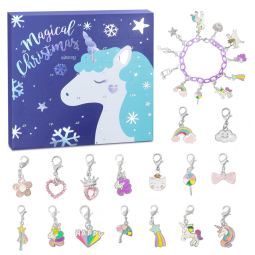 Calendário do Advento de Natal 2025 para Meninas e Meninos com 24 Dias de Contagem Regressiva de Presentes Únicos Caixa Azul Tema