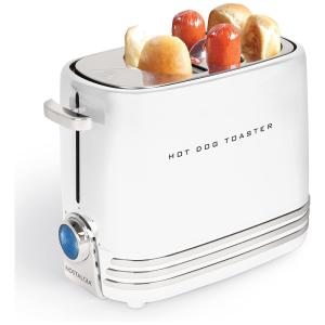 Nostalgia HDT900WHT Retrô Máquina de Salsicha com Mini Pinças até 2 Unidades, 110V, Branca