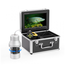 Câmera de Pesca Subaquática Portátil à Prova d com Monitor e Luzes Infravermelhas, Cabo 30 M, EYOYO, Preto