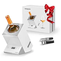 Resfriador para Garrafa de Vinho Elétrico com Controle Digital, 110V, Cobalance, Branco