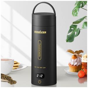 Chaleira Elétrica Portátil 350 mL em Aço Inoxidável, Stariver, 110V, Preta