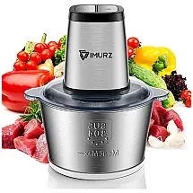 Processador de Alimentos Aço inoxidável 1,2L 300W, 110v, IMURZ, Prateado