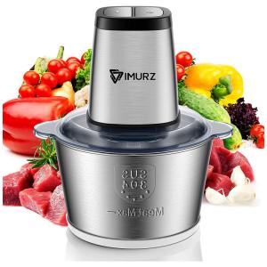 Processador de Alimentos Aço inoxidável 1,2L 300W, 110v, IMURZ, Prateado