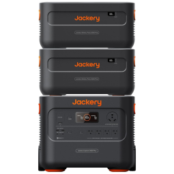 Kit Gerador de Energia Solar Portátil E2000 Plus com 2 Baterias de Expansão LiFePO4 de 6128 Wh, 110V, Jackery, Preto e Laranja