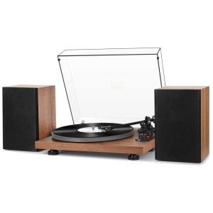 Toca Discos Retro com Bluetooth, USB e Alto Falantes, Udreamer UD006, Marrom