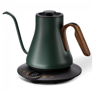 Chaleira elétrica pescoço de ganso Cocinare FLOW B9 0,9 L inox, display digital, 1500W, 110V, verde Delacroix