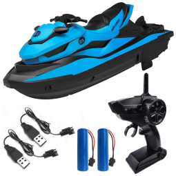 Jetsky de Controle Remoto para Adultos com 2 Baterias Recarregáveis, IOKUKI, Azul