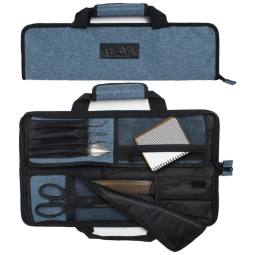 Asaya Estojo, Bolsa Portátil para Facas com 12 Slots, Facas não Incluídas, Preto