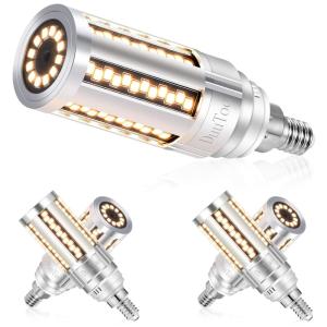 Lâmpada LED E12 1500 Lumens 3000K Branca Quente 15W, 120V, 4 Un, DUUTOO, Branco