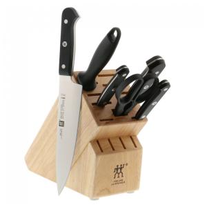 Conjunto de Facas com Afiador Embutido e Bloco de Bancada 7 Peças, ZWILLING 36131 004, Preto