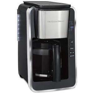 Cafeteira Elétrica Programável Programável até 12 xícaras Opções de Fermentação Inoxidável, HAMILTON BEACH 46320, Prateado