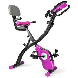 Bicicleta Ergométrica com 8 Velocidades e Assento Ajustável, TECHMOO, Rosa