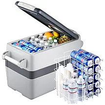 Cooler, Geladeira Elétrica Automotiva 40L Portátil, 12, 24V DC AC, 110v, SETPOWER AJ40N, Cinza