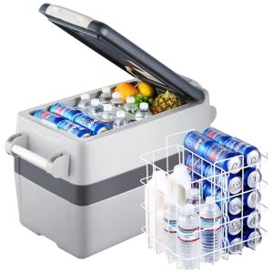 Cooler, Geladeira Elétrica Automotiva 40L Portátil, 12, 24V DC AC, 110v, SETPOWER AJ40N, Cinza