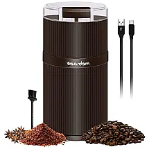 Moedor de Café em Grãos 30g de Aço Inoxidável, 110v, GARDOM, Preto