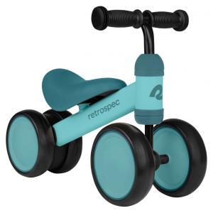 Bicicleta sem Pedal Infantil com 4 Rodas para Crianças de 1 a 4 Anos, RETROSPEC 4500, Azul