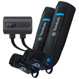 Massageador Elétrico de Compressão Grande para Pernas e Pés com Massagem Profunda dos Músculos, TheraGun, Preto e Azul