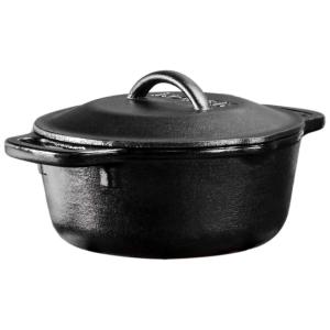 Panela de Ferro Fundido 1L Pré Temperada, com Alça de Metal, LODGE L1SP3, Preto