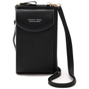 Bolsa de Ombro Feminina para Celular, AIRUI, Preto