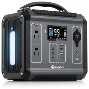 NinjaBatt Gerador, Acumulador de energia Elétrico, Solar, portátil, c, USB, 60W, 110V, 300W, 110V, c, 2 tomadas
