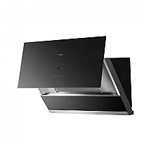 Coifa de embutir ou parede 76cm Robam preta aço inox 304 vidro temperado motor BLDC 1100 CFM controle por gestos 3 velocidades 110V