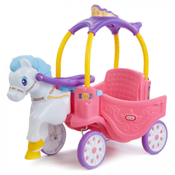 Carrinho de Passeio Infantil Carruagem da Princesa para Crianças de 2 a 5 Anos, LITTLE TIKES 642326M, Rosa