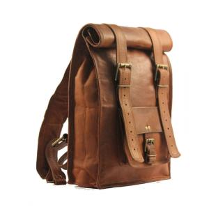 Urban Dezire Mochila Vintage de Couro para Laptop Masculina