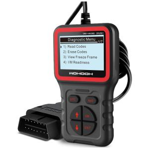 Scanner Automotivo Profissional com Diagnóstico OBD2 e Tela LED, 12V, WOHOOH, Preto