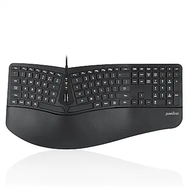 Teclado Ergonômico com Fio Recarregável