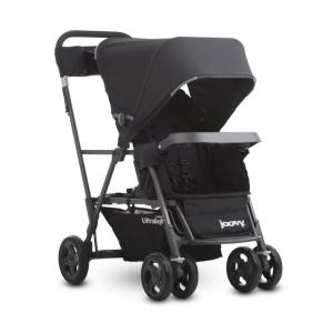 Carrinho de Passeio para 1 Criança com Assentos Reclináveis de 3 Vias e Adaptador Universal para Assento de Carro, até 40 kg, Joovy, Cinza