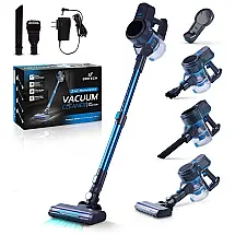 Aspirador de Pó Multifuncional BRITECH sem Fio com Acessórios e Painel LED Ideal para Pets, 110V 250W, Azul