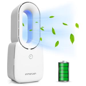 Ventilador de Mesa Portátil Recarregável sem Lâminas, 110V, CONBOLA, Branco