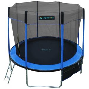 Cama Elastica Capacidade até 453 kg com Luz LED e Cesta de Basquete, SkyBound, Azul