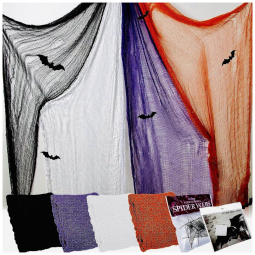 Kit de Decoração para Halloween com 6 Peças Incluindo Teias de Aranha 3D, JQAQJU