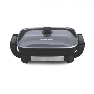 Frigideira Elétrica Hamilton Beach com Revestimento de Cerâmica Durathon Livre de PFAS, Panela Removível 30x38cm, Temperatura Ajustável