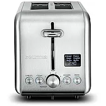 Torradeira Elétrica 2 Fatias com 7 Níveis de Tostagem em Aço Inoxidável, 110V 800W, Gourmia GDT2445, Prata