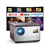 Projector 4K HAPPRUN Cinza Roxo 2000 ANSI WiFi Bluetooth C58 PRO