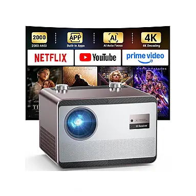 Projector 4K HAPPRUN Cinza Roxo